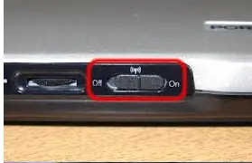 Wifi toggle on a laptop